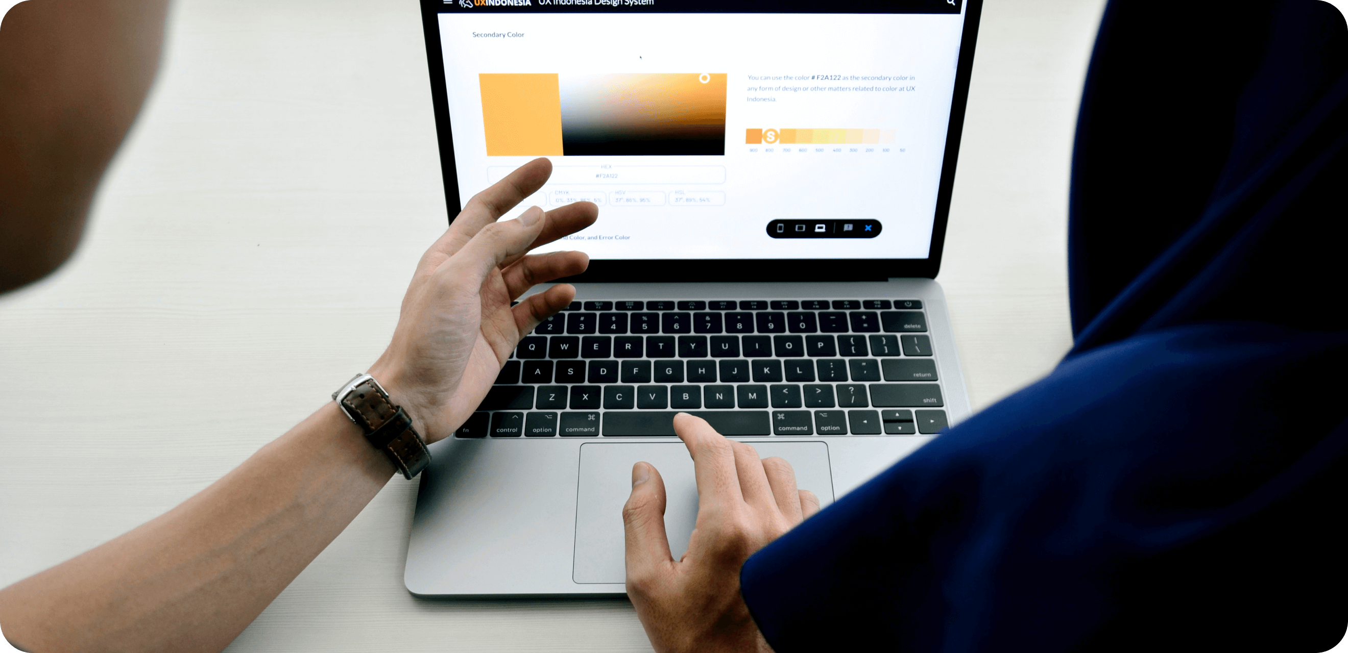 An image showing a UI / UX Design's laptop while they are designing.