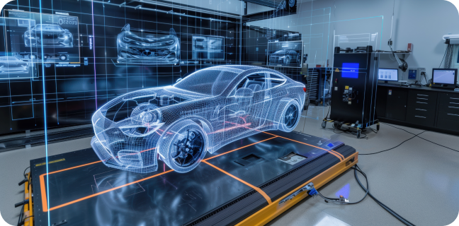 Car shown in augmented reality