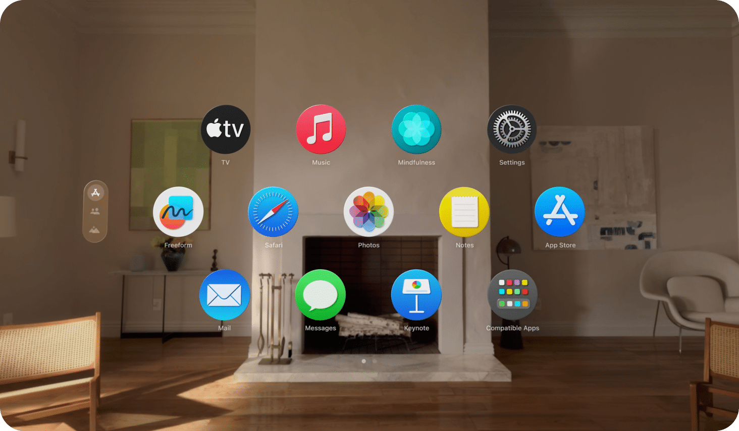 apple vision pro visionOS menu