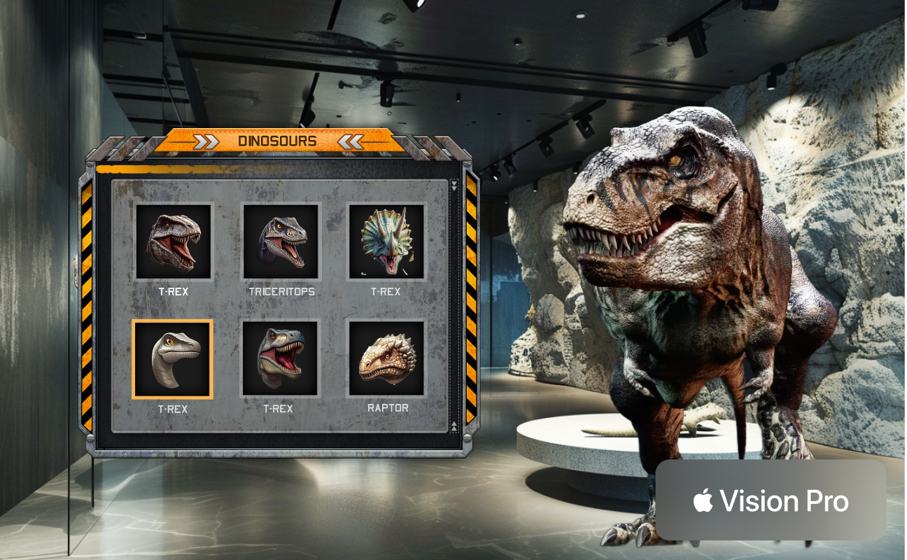 dinosaur apple vision pro app